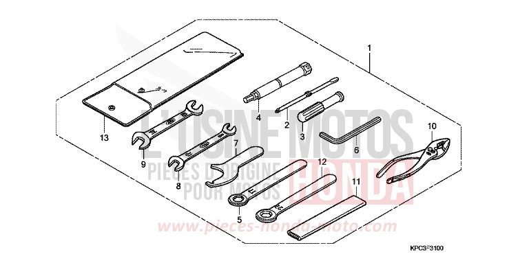OUTILS de Varadero 125 SHIELD SILVER METALLIC (NH480) de 2002